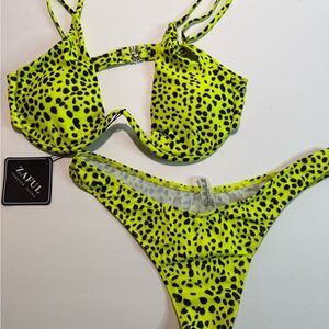 Zaful Neon Yellow Bikini